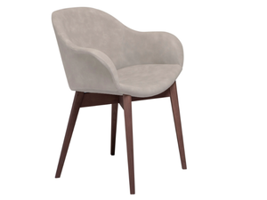 HUG - Upholstered chair with wooden base _ Tonin Casa